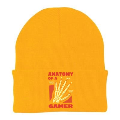 Anatomy Of A Gamer Skeleton Hand Guide Gift Knit Cap Winter Beanie