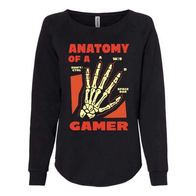 Anatomy Of A Gamer Skeleton Hand Guide Gift Womens California Wash Sweatshirt