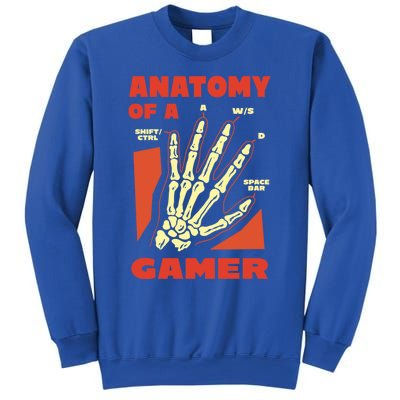 Anatomy Of A Gamer Skeleton Hand Guide Gift Sweatshirt