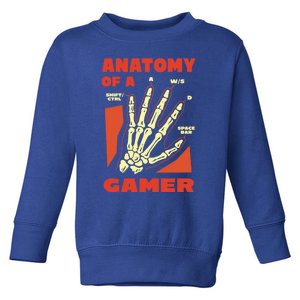 Anatomy Of A Gamer Skeleton Hand Guide Gift Toddler Sweatshirt