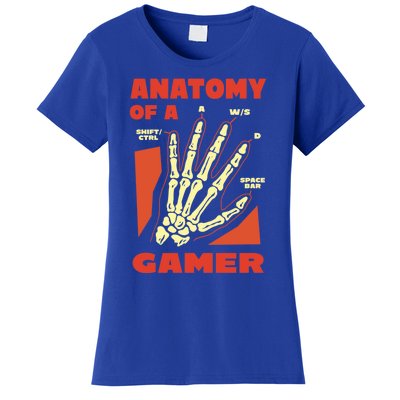 Anatomy Of A Gamer Skeleton Hand Guide Gift Women's T-Shirt