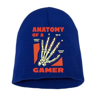 Anatomy Of A Gamer Skeleton Hand Guide Gift Short Acrylic Beanie