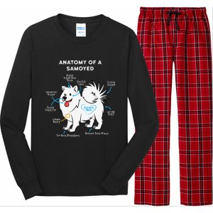 Anatomy Of A Samoyed Funny Dog Master Mistress Long Sleeve Pajama Set