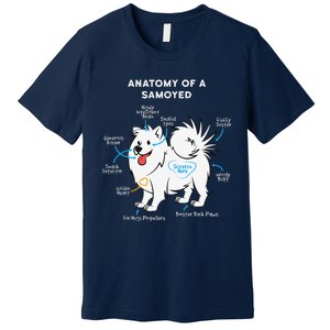 Anatomy Of A Samoyed Funny Dog Master Mistress Premium T-Shirt