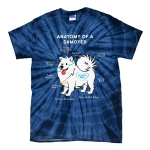 Anatomy Of A Samoyed Funny Dog Master Mistress Tie-Dye T-Shirt