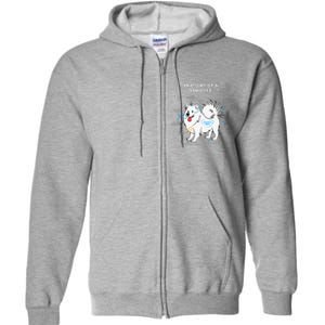 Anatomy Of A Samoyed Funny Dog Master Mistress Full Zip Hoodie