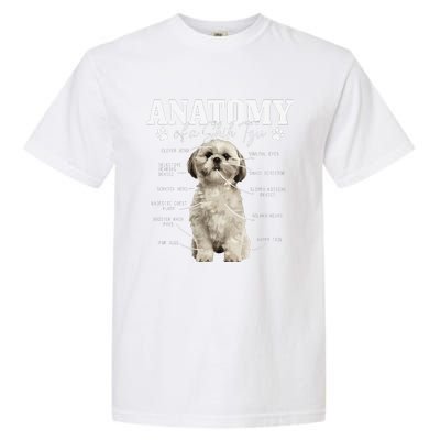 Anatomy Of A Shih Tzu Dog Funny Cute Pitbull Mom Pitbull Dad Garment-Dyed Heavyweight T-Shirt