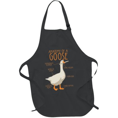 Anatomy Of A Goose Waterfowl Goose Lover Full-Length Apron With Pockets