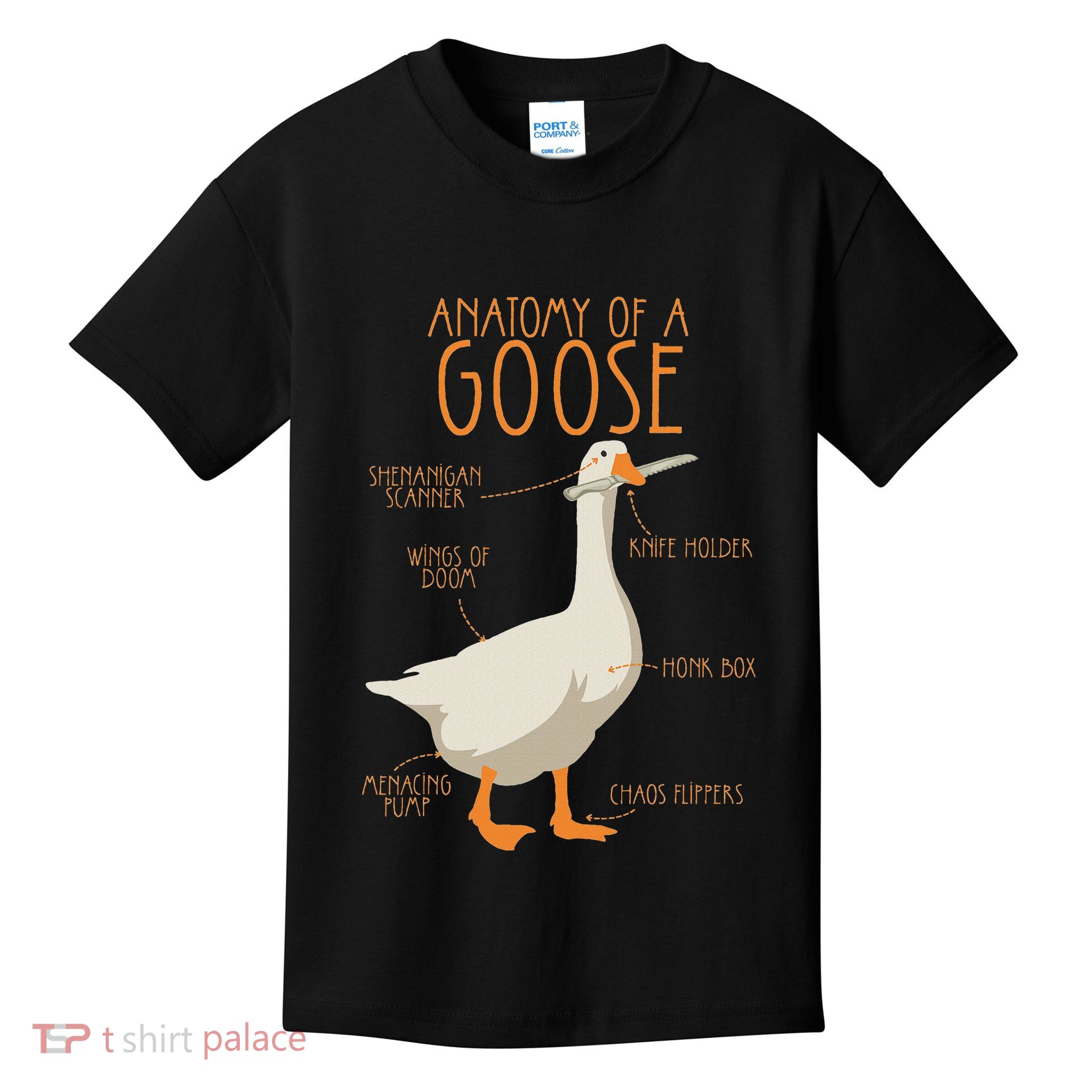 Anatomy Of A Goose Waterfowl Goose Lover Kids T-Shirt