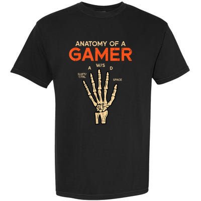 Anatomy Of A Gamer Skeleton Hand Funny Men Kids Teens Garment-Dyed Heavyweight T-Shirt