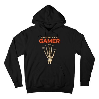 Anatomy Of A Gamer Skeleton Hand Funny Men Kids Teens Hoodie