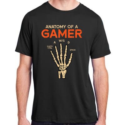 Anatomy Of A Gamer Skeleton Hand Funny Men Kids Teens Adult ChromaSoft Performance T-Shirt