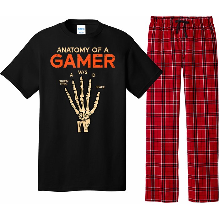 Anatomy Of A Gamer Skeleton Hand Funny Men Kids Teens Pajama Set