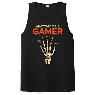 Anatomy Of A Gamer Skeleton Hand Funny Men Kids Teens PosiCharge Competitor Tank