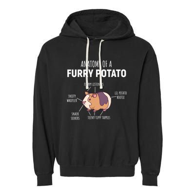 Anatomy Of A Furry Potato Guinea Pig Lover Gift TShirt Garment-Dyed Fleece Hoodie