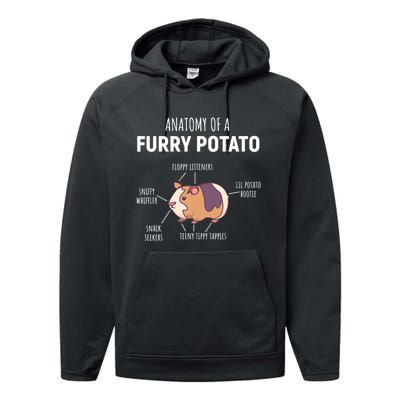 Anatomy Of A Furry Potato Guinea Pig Lover Gift TShirt Performance Fleece Hoodie