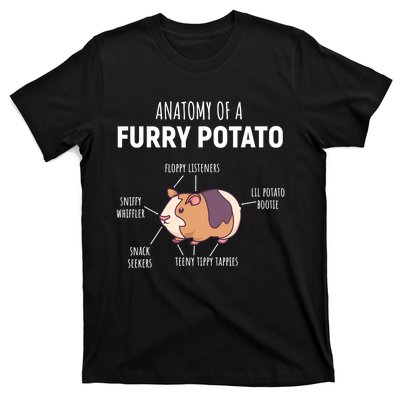 Anatomy Of A Furry Potato Guinea Pig Lover Gift TShirt T-Shirt