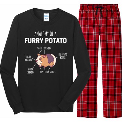 Anatomy Of A Furry Potato Guinea Pig Lover Gift TShirt Long Sleeve Pajama Set