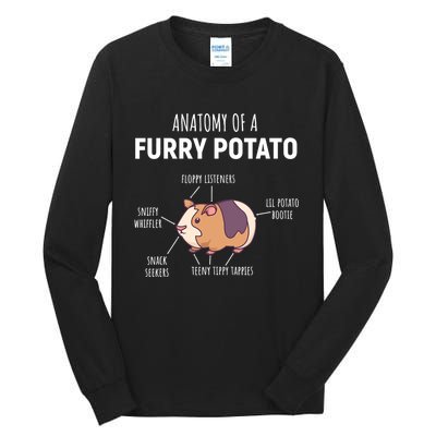 Anatomy Of A Furry Potato Guinea Pig Lover Gift TShirt Tall Long Sleeve T-Shirt