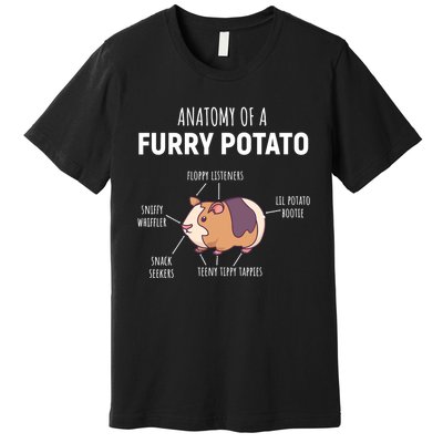 Anatomy Of A Furry Potato Guinea Pig Lover Gift TShirt Premium T-Shirt