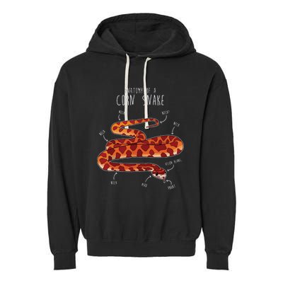 Anatomy Of A Corn Snake Funny Pet Reptile Snake Lover Garment-Dyed Fleece Hoodie