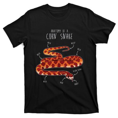 Anatomy Of A Corn Snake Funny Pet Reptile Snake Lover T-Shirt