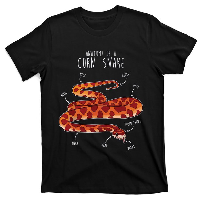 Anatomy Of A Corn Snake Funny Pet Reptile Snake Lover T-Shirt