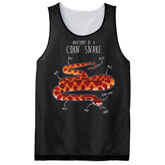 Anatomy Of A Corn Snake Funny Pet Reptile Snake Lover Mesh Reversible Basketball Jersey Tank