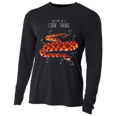 Anatomy Of A Corn Snake Funny Pet Reptile Snake Lover Cooling Performance Long Sleeve Crew