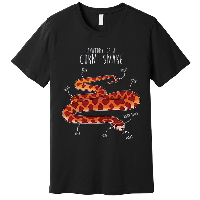 Anatomy Of A Corn Snake Funny Pet Reptile Snake Lover Premium T-Shirt