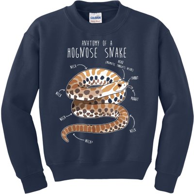 Anatomy Of A Hognose Snake Funny Pet Reptile Animal Lover Kids Sweatshirt