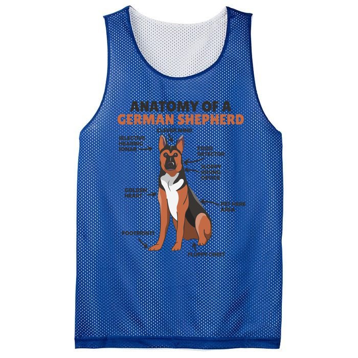 Anatomy Of A Ger Shepherd Cute Dogs Funny Dog Great Gift Mesh Reversible Basketball Jersey Tank