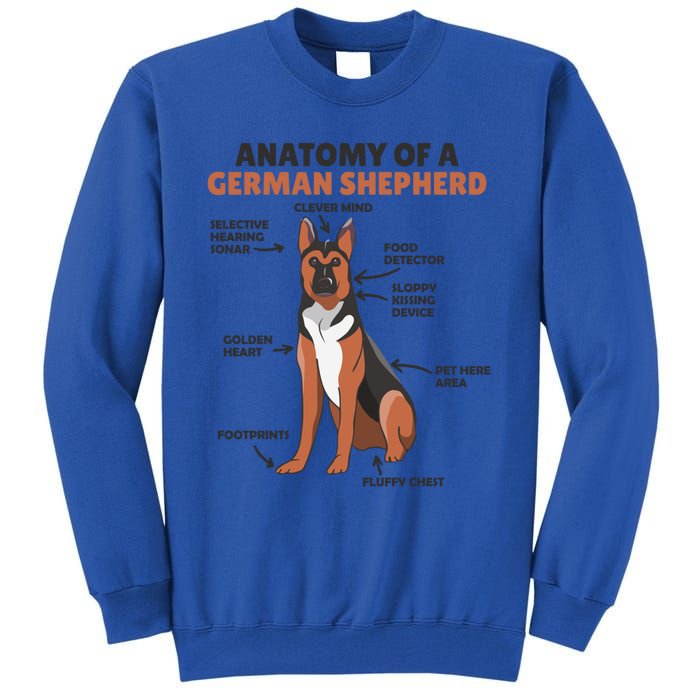 Anatomy Of A Ger Shepherd Cute Dogs Funny Dog Great Gift Tall Sweatshirt