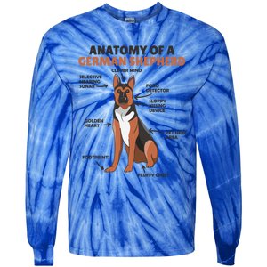 Anatomy Of A Ger Shepherd Cute Dogs Funny Dog Great Gift Tie-Dye Long Sleeve Shirt