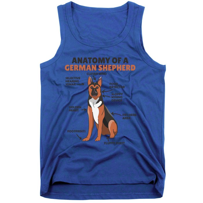 Anatomy Of A Ger Shepherd Cute Dogs Funny Dog Great Gift Tank Top