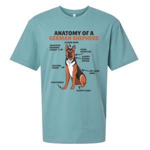 Anatomy Of A Ger Shepherd Cute Dogs Funny Dog Great Gift Sueded Cloud Jersey T-Shirt