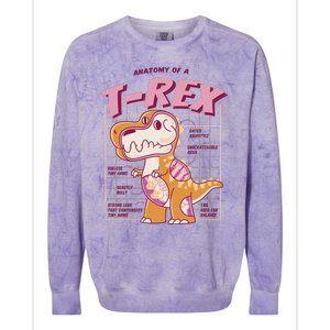 Anatomy Of A T Rex Colorblast Crewneck Sweatshirt