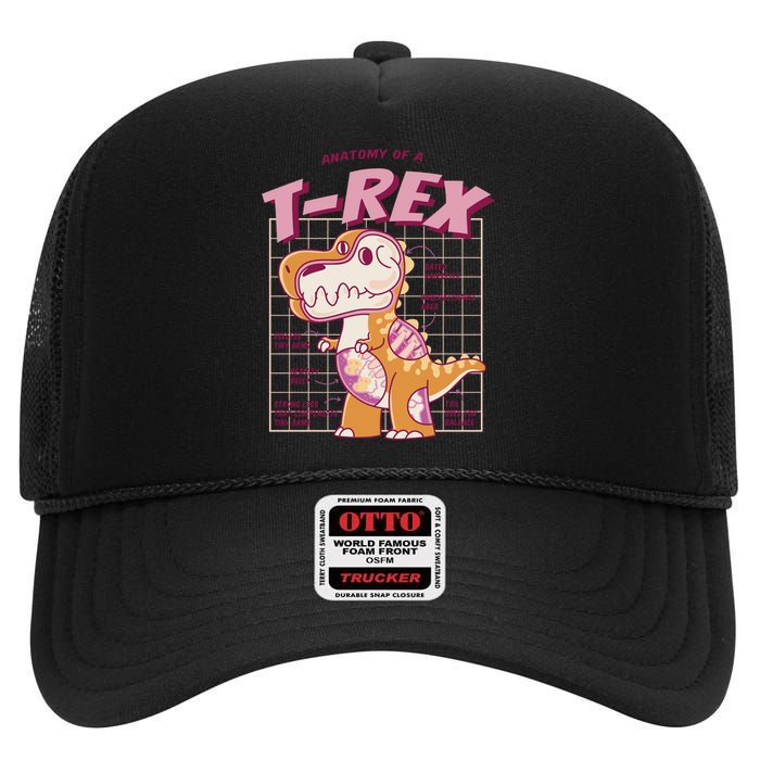 Anatomy Of A T Rex High Crown Mesh Back Trucker Hat