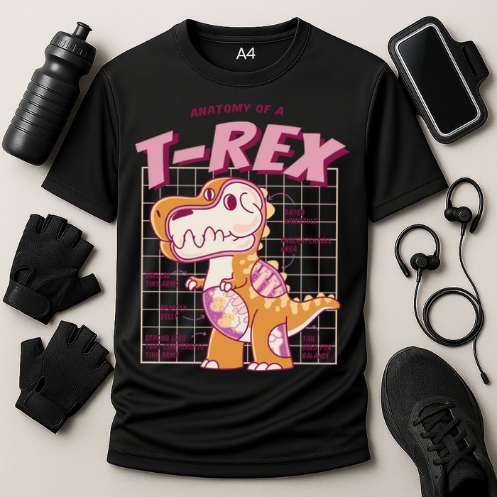 Anatomy Of A T Rex Cooling Performance Crew T-Shirt