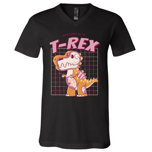 Anatomy Of A T Rex V-Neck T-Shirt