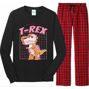 Anatomy Of A T Rex Long Sleeve Pajama Set