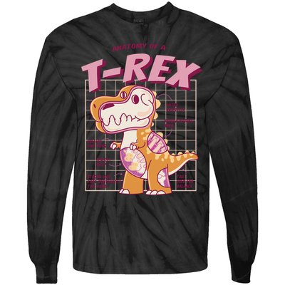 Anatomy Of A T Rex Tie-Dye Long Sleeve Shirt
