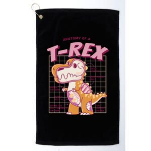 Anatomy Of A T Rex Platinum Collection Golf Towel