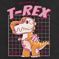 Anatomy Of A T Rex Golf Towel