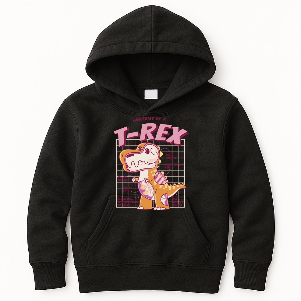 Anatomy Of A T Rex Kids Hoodie