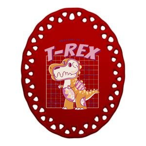 Anatomy Of A T Rex Ceramic Oval Ornament