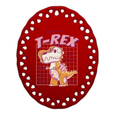 Anatomy Of A T Rex Ceramic Oval Ornament