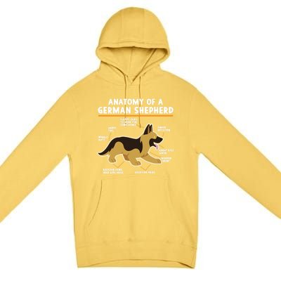 Anatomy Of A Ger Shepherd Dog Gift Premium Pullover Hoodie