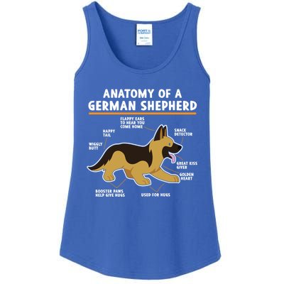 Anatomy Of A Ger Shepherd Dog Gift Ladies Essential Tank