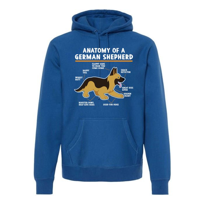 Anatomy Of A Ger Shepherd Dog Gift Premium Hoodie